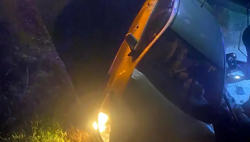 Adana'da Otomobilin Şarampole Devrilmesiyle Korkutan Kaza: Yaralılar Var!