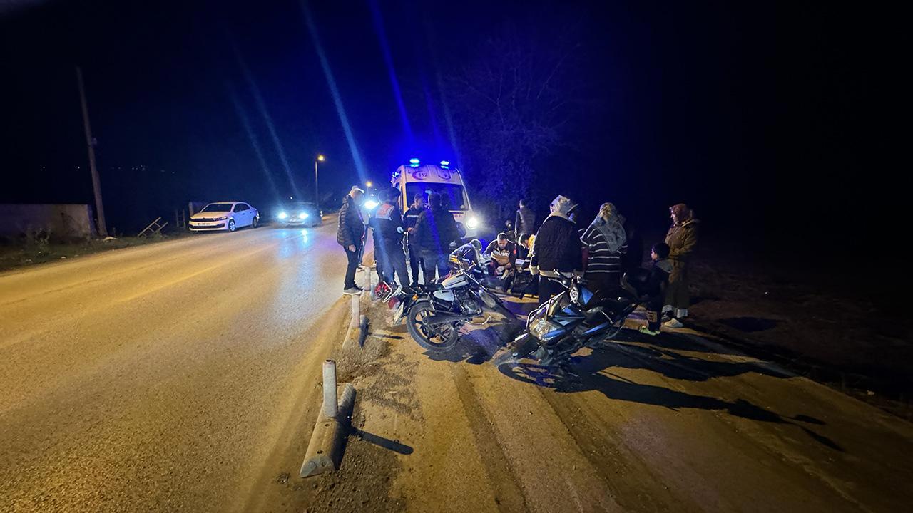 Motosikletler İle İki Kazada Şanssızlık