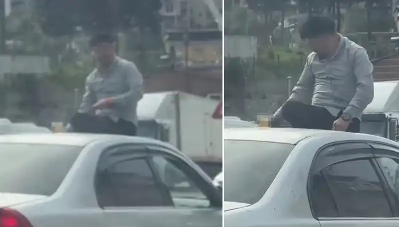 Trafikte Pes Dedirten An: Otomobil Üzerinde Alem Yapan Gençler!