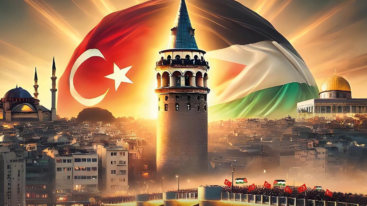 İstanbul'dan Filistin'e destek gösterisi düzenlendi