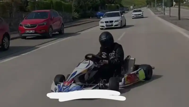 Go-Kart Sürücüsünden Şok Edici Drift Gösterisi: Tehlikeli Anlar Yaşandı